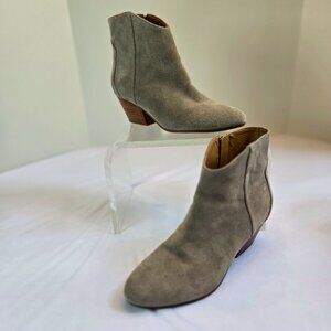 NINE WEST Women's Cowgirl Tristan Western Suede Ankle Boots  Sz: 7 Gray